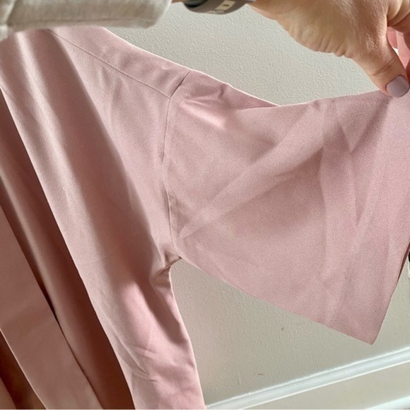 Banana Republic Factory Solid Kimono Style Pink Savannah Clay Open Front Blazer - Picture 4 of 8